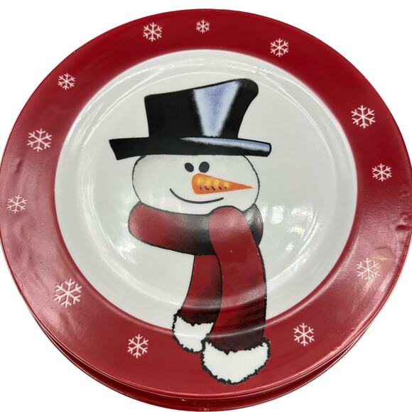 Vintage Snowman Dinner Plates, Today's Living, Set of 4 - Picture 1 of 10